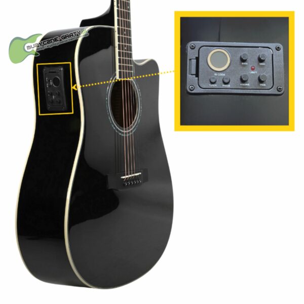 V-TONE VEAG1 CE BK gitara elektroakustyczna 4/4 dreadnought - obrazek 5