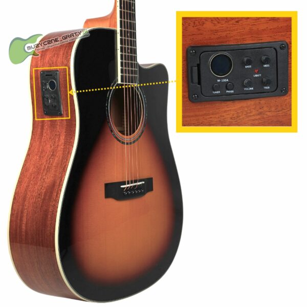 V-TONE VEAG1 CE VS gitara elektroakustyczna 4/4 dreadnought - obrazek 7