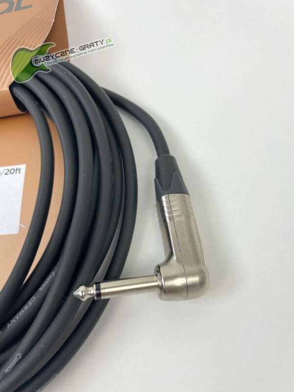 Kabel Instrumentalny 6m Jack-Jack Kątowy Cordial CTI 6 PR-BK (Neutrick) - obrazek 2
